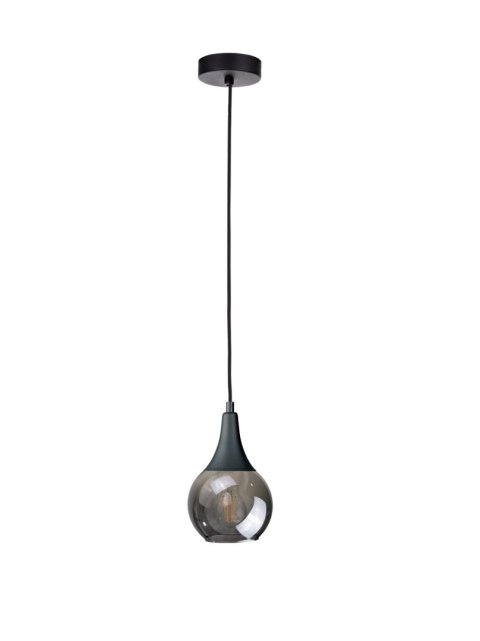 Lampa wisząca 1xE27 LACRIMA SMOKY BLACK