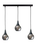 Lampa wisząca 3xE27 LACRIMA SMOKY BLACK