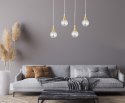 Lampa wisząca 4xE27 LACRIMA CLEAR WHITE/GOLD