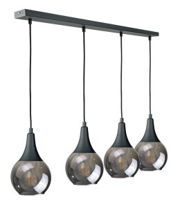 Lampa wisząca 4xE27 LACRIMA SMOKY BLACK