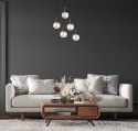 Lampa wisząca 5xE27 LACRIMA HONEY BLACK