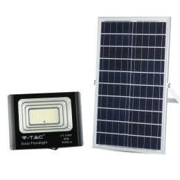 Projektor LED Solarny V-TAC 35W Czarny IP65, Pilot, Timer VT-100W 4000K 2450lm