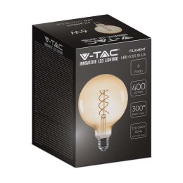 Żarówka LED V-TAC 6W Filament E27 Kula Glob G125 Bursztyn 125x173mm VT-2126 1800K 400lm