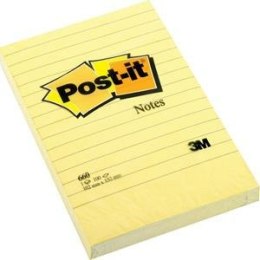 KARTECZKI POST-IT 102x152mm LINIE ŻÓŁTE (100)