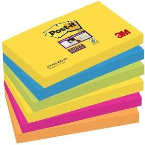 KARTECZKI POST-IT SUPER STICKY 76x127mm MIX KOLOR (6x90)