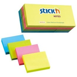 KARTECZKI STICK'N 38x51mm 4 KOLORY NEON (12x100)