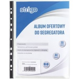 Album ofertowy wpinany Strigo A4 20k transparentny