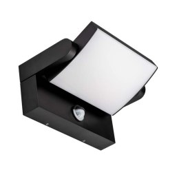 Projektor Oprawa Elewacyjna V-TAC 17W LED Czujnik Ruchu Czarna IP65 VT-11020S 4000K 2520lm