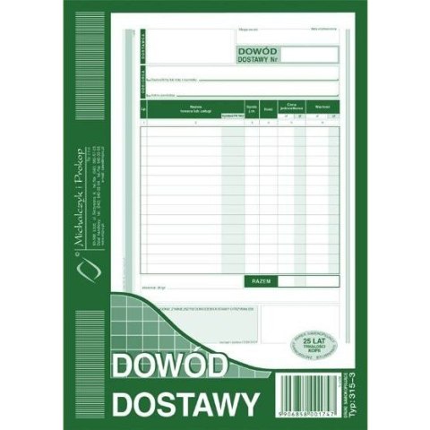 DOWÓD DOSTAWY A5 (WIELOKOPIA) DOWÓD DOSTAWY A5 (WIELOKOPIA)