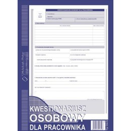 KWESTIONARIUSZ OSOBOWY DLA PRACOWNIKA (OFFSET) MICHALCZYK I PROKOP A4