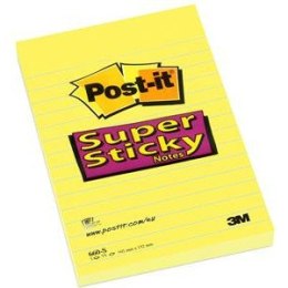 KARTECZKI POST-IT SUPER STICKY 102x152mm ŻÓŁTE (75)