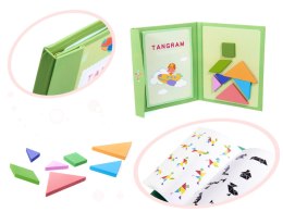 Tangram książeczka magnetyczna układanka montessori klocki gra logiczna 3D