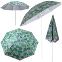 Parasol ogrodowy plażowy regulowany łamany 150cm liście UV