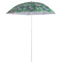 Parasol ogrodowy plażowy regulowany łamany 150cm liście UV