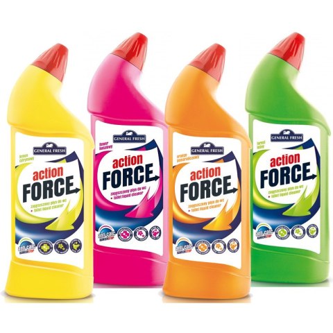Płyn do WC Force Action 1L kwiat Płyn do WC Force Action 1L kwiat