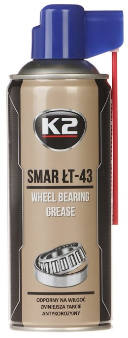 SMAR DO ŁOŻYSK ŁT-43 K2-LT-43/400 SPRAY 400 ml K2