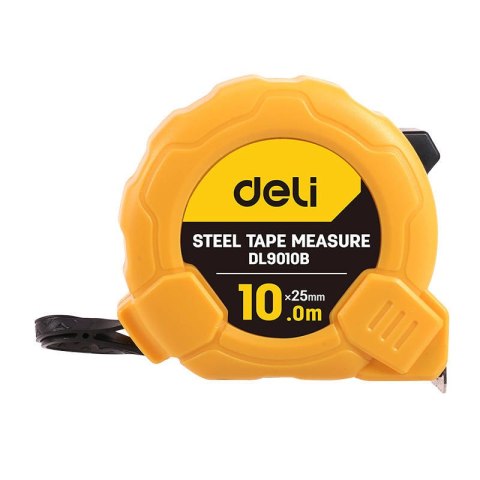 Miara zwijana Deli Tools EDL9010B, 10m/25mm (żółta) Miara zwijana Deli Tools EDL9010B, 10m/25mm (żółta)