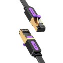 Płaski kabel sieciowy CAT7 Vention ICABG RJ45 Ethernet 10Gbps 1,5m czarny