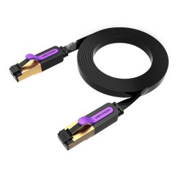 Płaski kabel sieciowy UTP CAT7 Vention ICABK RJ45 Ethernet 10Gbps 8m czarny