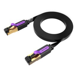 Płaski kabel sieciowy UTP CAT7 Vention ICABN RJ45 Ethernet 10Gbps 15m czarny