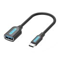 Kabel USB-C 3.1 męski do USB żeński OTG Vention CCVBB 0,15 m, 2A, czarny