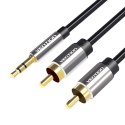 Kabel audio 3,5mm do 2x RCA Vention BCFBI 3m czarny