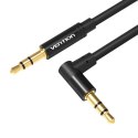 Kabel audio AUX 3,5mm do kątowy 90° 3,5mm Vention BAKBF-T 1m Czarny