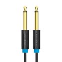 Kabel audio TS 6,35mm Vention BAABF 1m, czarny