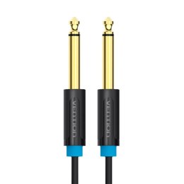 Kabel audio TS 6,35mm Vention BAABF 1m, czarny