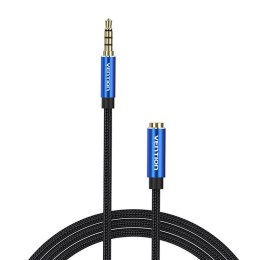 Kabel audio TRRS 3,5mm męski do 3,5mm żeński Vention BHCLG 1,5m niebieski