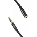 Kabel audio TRRS 3,5mm męski do 3,5mm żeński Vention BHCBF 1m czarny