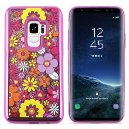 Zizo Liquid Glitter Star Case - Etui Samsung Galaxy S9 (Multiflowers)