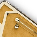 Zizo Nebula Wallet Case - Skórzane etui iPhone X z kieszeniami na karty + saszetka na zamek + szkło 9H na ekran (Light Brown/Bro