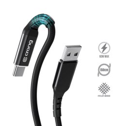 Crong Armor Link - Kabel 60W PD 3A USB-A do USB-C 150cm (czarny)