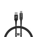 Crong Armor Link - Kabel 60W PD 3A USB-A do USB-C 150cm (czarny)