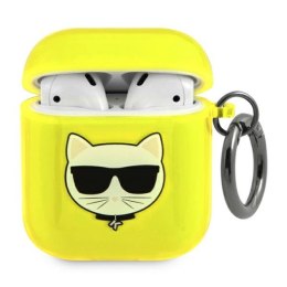 Karl Lagerfeld Choupette Head - Etui Airpods (fluo żółty)