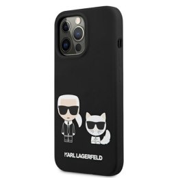 Karl Lagerfeld Slilicone Karl & Choupette - Etui iPhone 13 Pro (czarny)