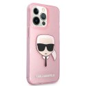 Karl Lagerfeld Karl's Head Glitter - Etui iPhone 13 Pro Max (różowy)