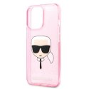 Karl Lagerfeld Karl's Head Glitter - Etui iPhone 13 Pro Max (różowy)