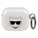 Karl Lagerfeld Choupette Head Glitter - Etui AirPods 3 (srebrny)