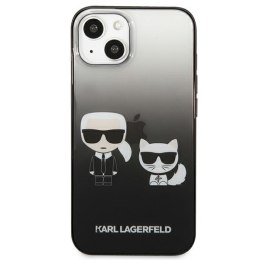 Karl Lagerfeld Gradient Ikonik Karl & Choupette - Etui iPhone 13 mini (czarny)