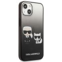 Karl Lagerfeld Gradient Ikonik Karl & Choupette - Etui iPhone 13 mini (czarny)