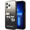 Karl Lagerfeld Gradient Ikonik Karl & Choupette - Etui iPhone 13 Pro (czarny)