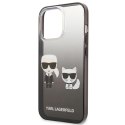 Karl Lagerfeld Gradient Ikonik Karl & Choupette - Etui iPhone 13 Pro (czarny)