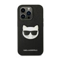 Karl Lagerfeld Saffiano Choupette Head Patch Case - Etui iPhone 14 Pro (czarny)