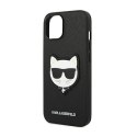 Karl Lagerfeld Saffiano Choupette Head Patch Case - Etui iPhone 14 Plus (czarny)