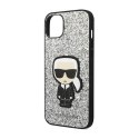 Karl Lagerfeld Glitter Flakes Ikonik - Etui iPhone 14 (srebrny)