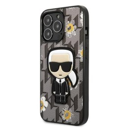 Karl Lagerfeld Iconic Karl Flower - Etui iPhone 13 Pro (szary)