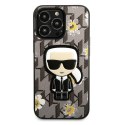 Karl Lagerfeld Iconic Karl Flower - Etui iPhone 13 Pro (szary)