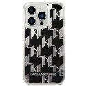 Karl Lagerfeld Monogram Liquid Glitter - Etui iPhone 14 Pro Max (czarny)